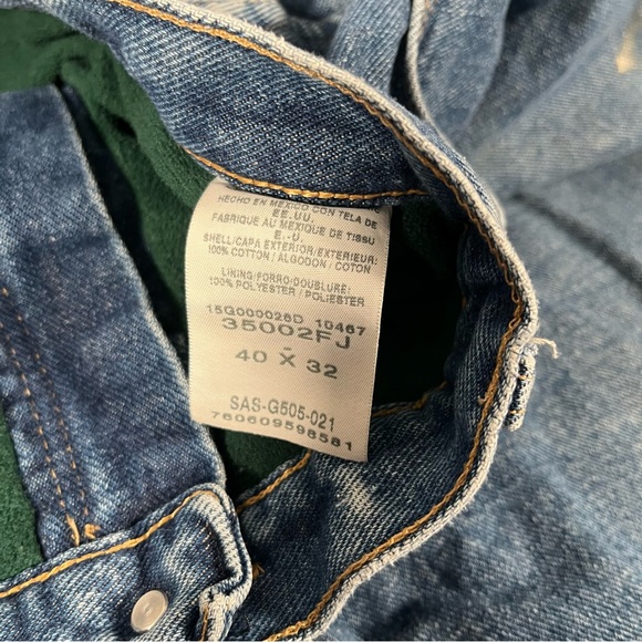 Vintage Wrangler Flannel Lined Jeans Men’s 40x32 Denim Western Work Distressed - Picture 8 of 13